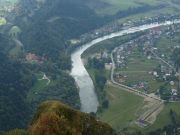 Trzy Korony, Pieniny - widok na Sromowce Niżne